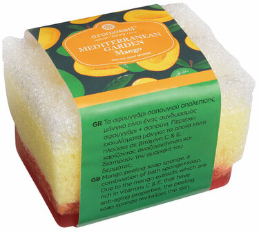 Aromaesti Scrubspons met Olijfzeep Mango